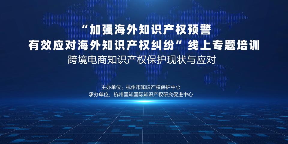 “加强海外知识产权预警 有效应对海外知识产权纠纷〞线上专题培训—跨境电商知识产权保护现状与应对